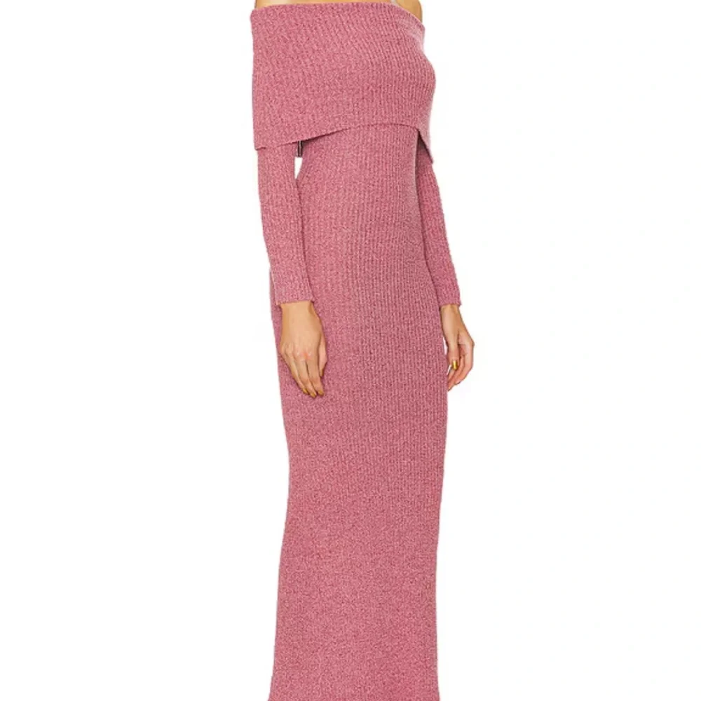 NWT Line & Dot Pink Long Sleeve Off-Shoulder Sweater Dress - Picture 2 of 4